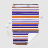 Kutblauwe oranje strepen golfhanddoek (Insitu)