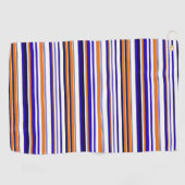 Kutblauwe oranje strepen golfhanddoek (Horizontaal)