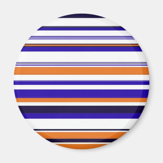 Kutblauwe oranje strepen magneet (Voorkant)