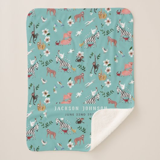 Kutblauwe vogelpest, zebra- en vogelkwekerij sherpa deken (Voorkant)