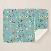 Kutblauwe vogelpest, zebra- en vogelkwekerij sherpa deken (Voorkant (horizontaal))