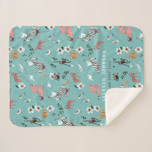 Kutblauwe vogelpest, zebra- en vogelkwekerij sherpa deken (Voorkant (horizontaal))