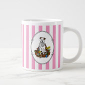 Kutbloemige tuinbouwstip (lt brindle wit 3) grote koffiekop (Rechts)