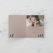 Kutbos Noordse dieren sneeuwkerst Feestdagen Kaart (Binnen)