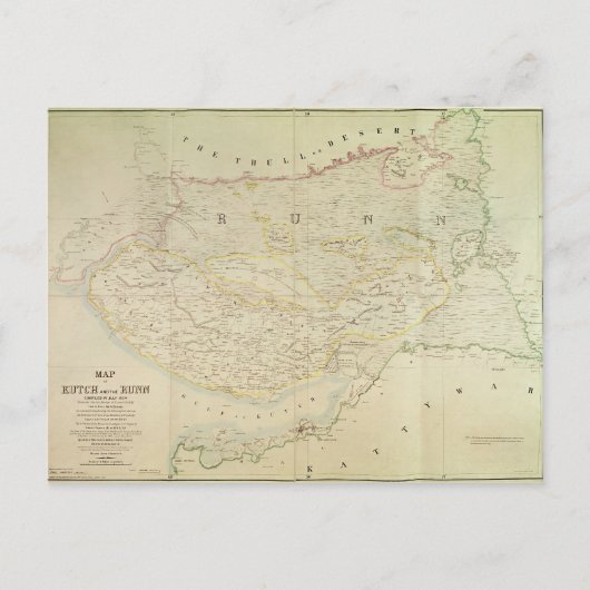Kutch and Runn, India, 1854 Briefkaart (Voorkant)