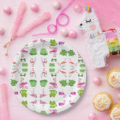 Kutdierkikkers en -flamingos papieren bordje (Feest)