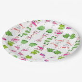 Kutdierkikkers en -flamingos papieren bordje (Gekanteld)