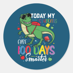 Kute 100 dagen studenten zijn slimmer ronde sticker