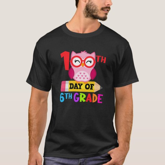 Kute 100e dag van de 6e graad van de Owl Reuzendoc T-shirt (Voorkant)