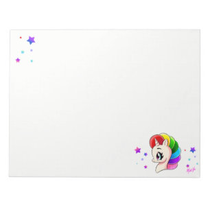 Kute 11-inch x 8,5-inch handgemaakte Unicorn-ketch Notitieblok