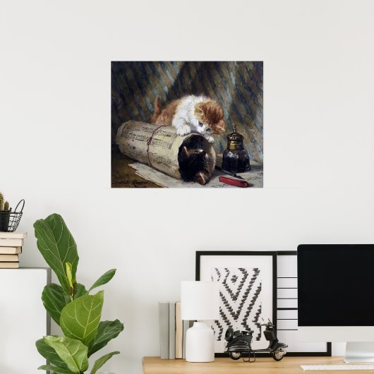 Kute  ( 1886 ) Two Kittens Poster (Thuiskantoor)