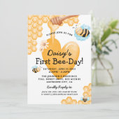 Kute 1e bijendag! Eerste uitnodiging op zondag (Staand voorkant)