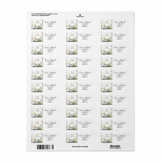 Kute 1st Birthday Wild One Brown Fawn & Trees Etiket (Full Sheet)