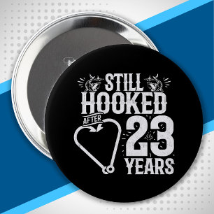 Kute 23e Jubileum paren gehuwd 23 jaar Ronde Button 4,0 Cm