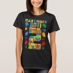 Kute 2e verjaardag 2 jaar oude blokboeien t-shirt