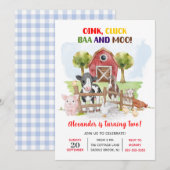 Kute 2e verjaardag boerderijdieren Barnyard Kinder Kaart (Voorkant / Achterkant)