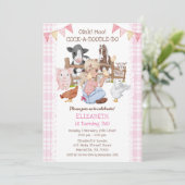 Kute 2e verjaardag boerderijdieren Barnyard Kinder Kaart (Staand voorkant)