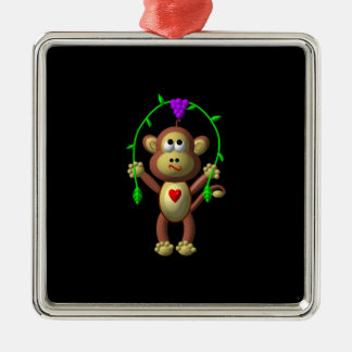 Kute 3-D-toets met een Grapevine Jump-Rope Metalen Ornament