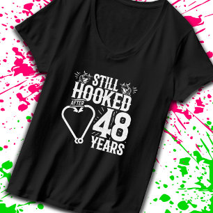 Kute 48e Jubileum paren gehuwd 48 jaar T-shirt