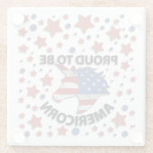 Kute 4 juli red, white and blue Americorn Glazen Onderzetter (Achterkant)
