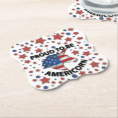 Kute 4 juli red, white and blue Americorn Kartonnen Onderzetters (Gekanteld)