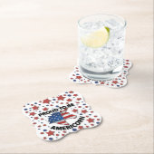 Kute 4 juli red, white and blue Americorn Kartonnen Onderzetters (Insitu)