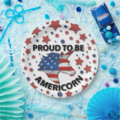Kute 4 juli red, white and blue Americorn Papieren Bordje (Feest)