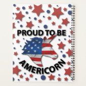 Kute 4 juli red, white and blue Americorn Planner (Achterkant)