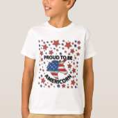 Kute 4 juli red, white and blue Americorn T-shirt (Voorkant)