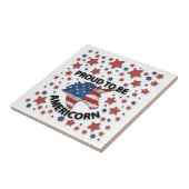 Kute 4 juli red, white and blue Americorn Tegeltje (Zijkant)