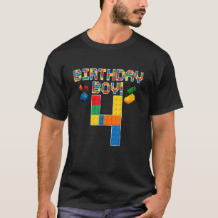 Kute 4e verjaardag 4 jaar oude blokboeien t-shirt