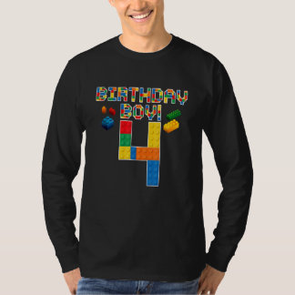 Kute 4e verjaardag 4 jaar oude blokboeien t-shirt