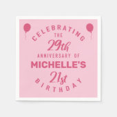 Kute 50th Birthday Personalized Servet (Voorkant)