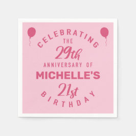 Kute 50th Birthday Personalized Servet