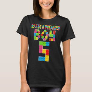 Kute 5e verjaardag 5 jaar oude blokboeien t-shirt