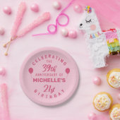 Kute 60th Birthday Personalized Papieren Bordje (Feest)