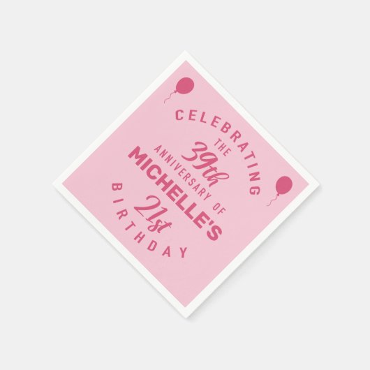 Kute 60th Birthday Personalized Servet (Hoek)