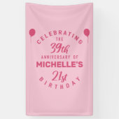 Kute 60th Birthday Personalized Spandoek (Verticaal)