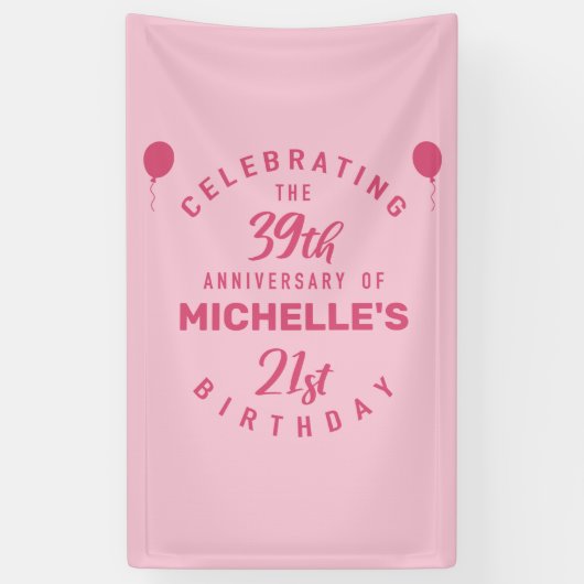 Kute 60th Birthday Personalized Spandoek (Verticaal)
