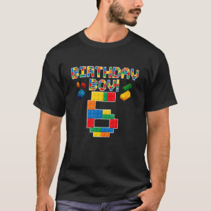 Kute 6e verjaardag 6 jaar oude blokboeien t-shirt
