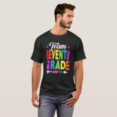 Kute 7de Grade Team Teacher Student Kinder Terug T-shirt (Voorkant volledig)