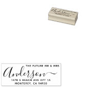 Kute aangepaste adresstempel met Script Font Rubberstempel (Gestempeld)