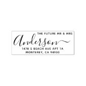 Kute aangepaste adresstempel met Script Font Rubberstempel (Afrduk)
