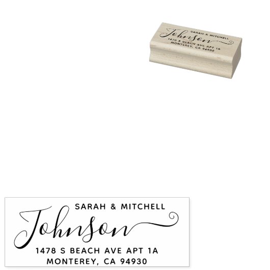Kute aangepaste adresstempel met Script Font Rubberstempel (Gestempeld)