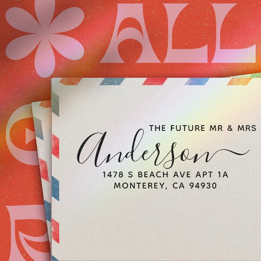 Kute aangepaste adresstempel met Script Font Rubberstempel