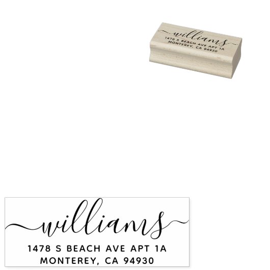 Kute aangepaste adresstempel met Script Font Rubberstempel (Gestempeld)