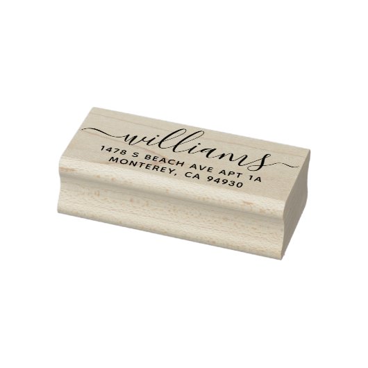Kute aangepaste adresstempel met Script Font Rubberstempel (Stempel)