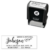 Kute aangepaste adresstempel met Script Font Zelfinktende Stempel (In situ)