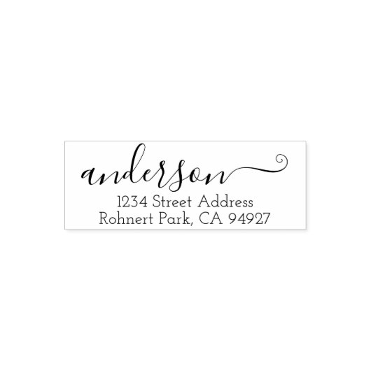 Kute aangepaste adresstempel met Script Font Zelfinktende Stempel (Design)