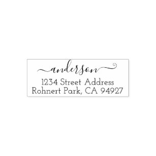 Kute aangepaste adresstempel met Script Font Zelfinktende Stempel